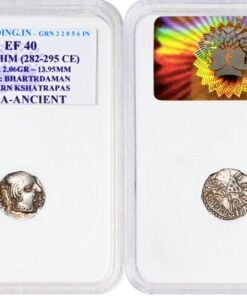🟪 🔱 Rare Silver Drachma of Bhartrdaman | EF40 | Western Kshatrapas | c. 278–295 AD